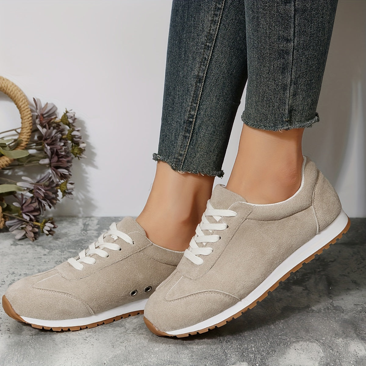 Damen Sneaker im Casual Stil für Alltag und Freizeit – Bequeme Schnürschuhe