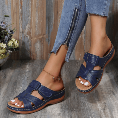 Damen Komfort Slip-On Sandalen – Bequeme Keilsandalen für Alltag & Freizeit