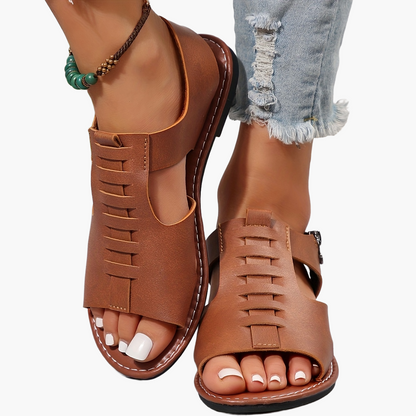 Damen Sandalen mit Reißverschluss – Modische Sommerschuhe im Casual-Look, Offene Zehen, Bequem für Alltag & Freizeit