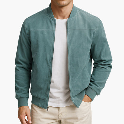 Herren-Bomberjacke im klassischen Design mit Stehkragen