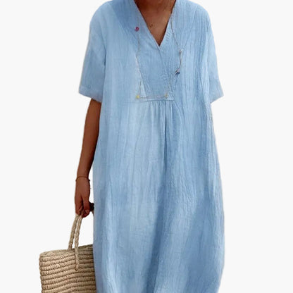 Damen Sommerkleid Elegant Locker Freizeitkleid – Ideal für Strand, Urlaub & Alltag