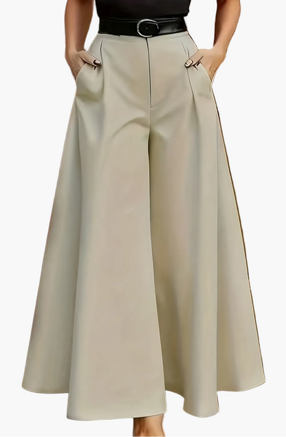 Damen Weite Palazzo-Hose Elegant Modern Business Look