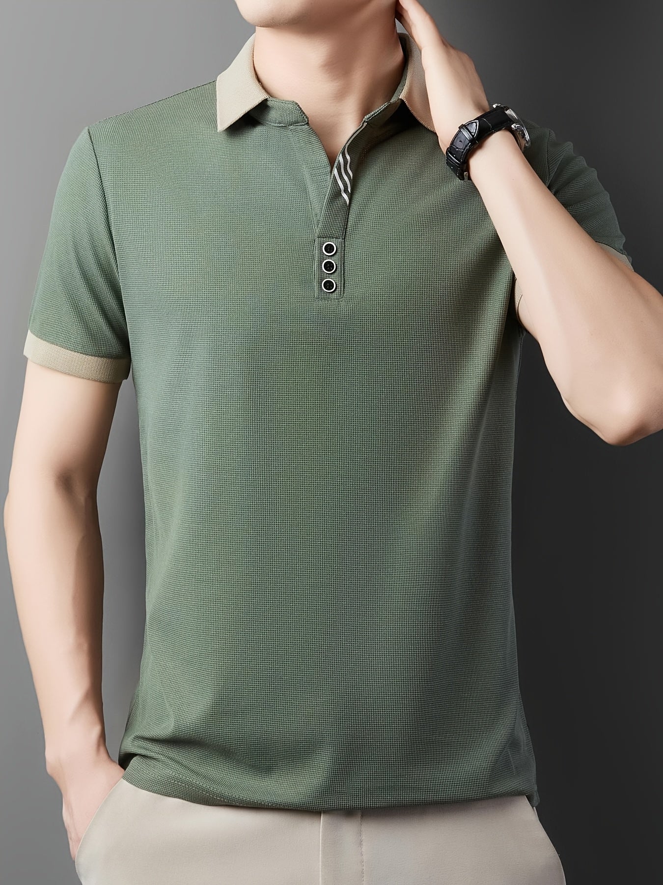 Herren Polohemd mit Kontrastkragen – Stilvolles Freizeit- und Business-Poloshirt