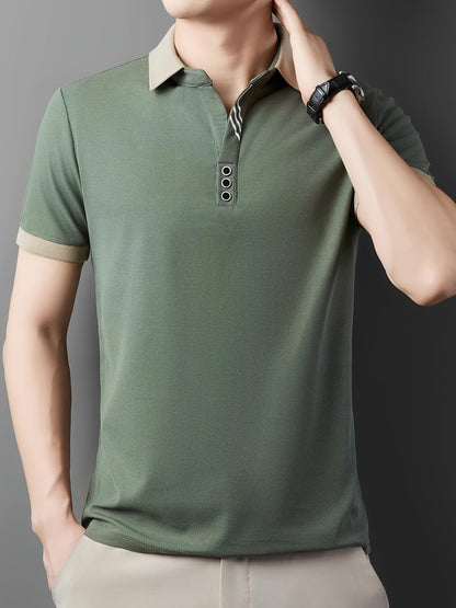 Herren Polohemd mit Kontrastkragen – Stilvolles Freizeit- und Business-Poloshirt