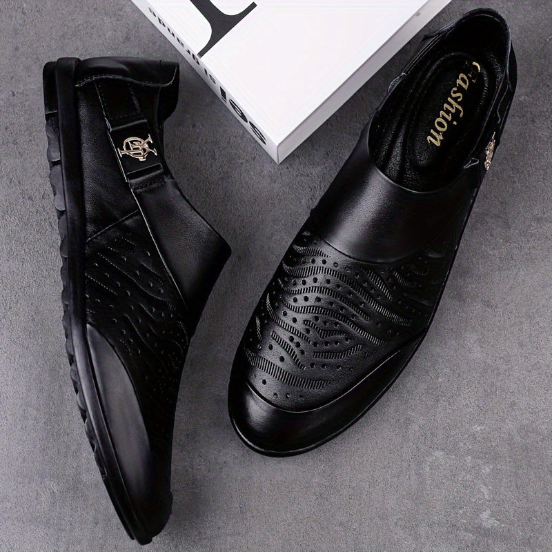 Herren Slip-On Loafer – Elegante Freizeitschuhe mit Prägung und modernem Design