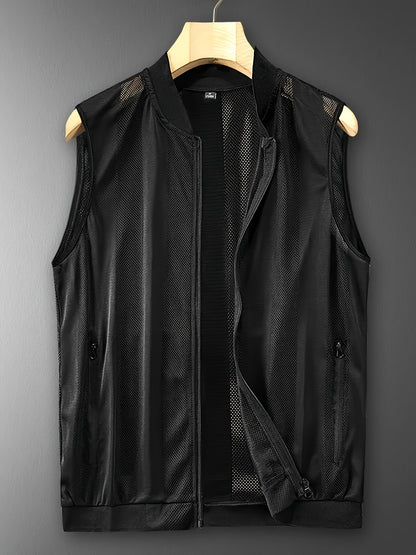 Herren Weste mit Reißverschluss und sportlichem Design – Ideal für Freizeit und Outdoor