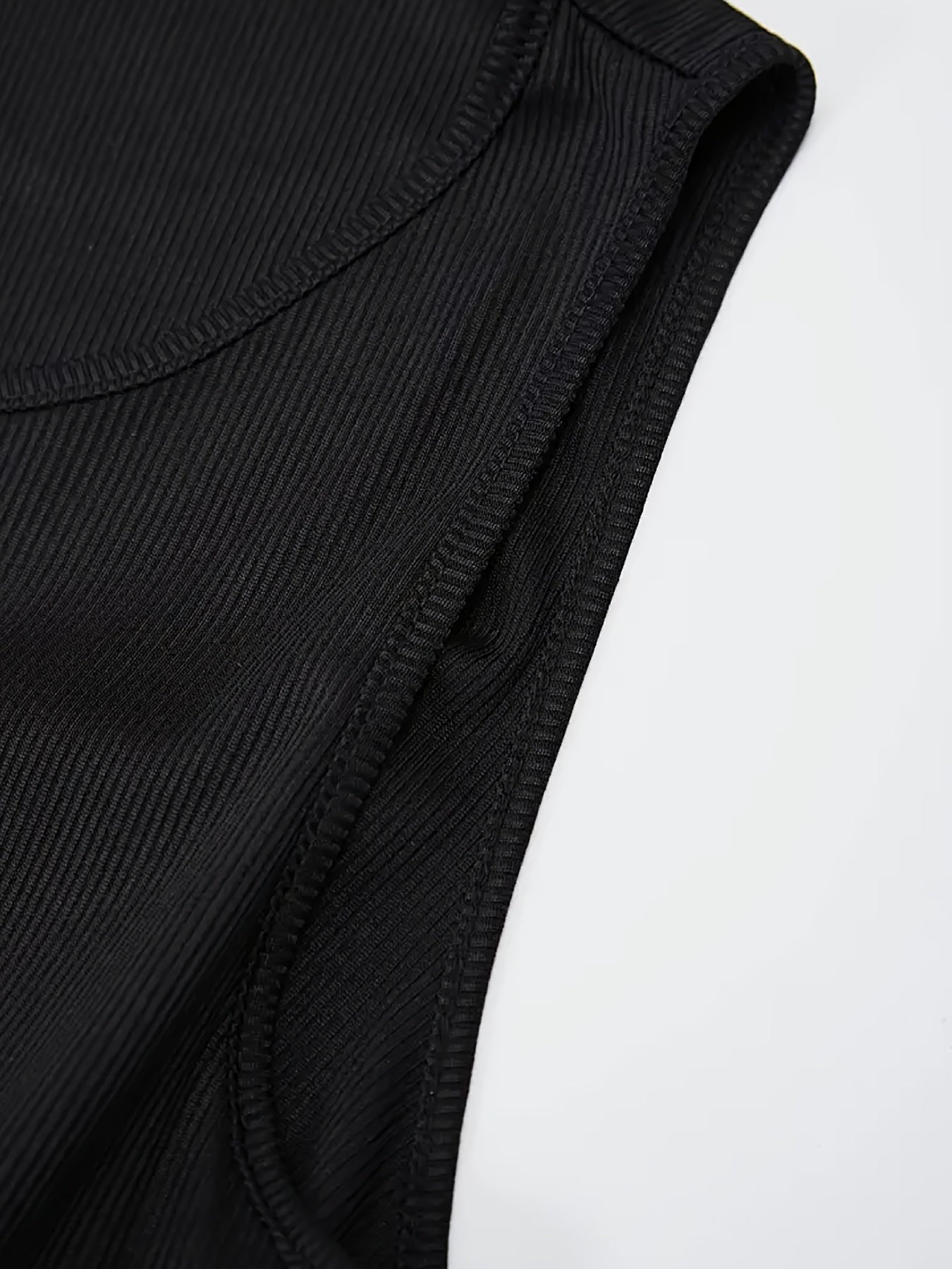 Elegant Black Sleeveless A-Line Midi Dress