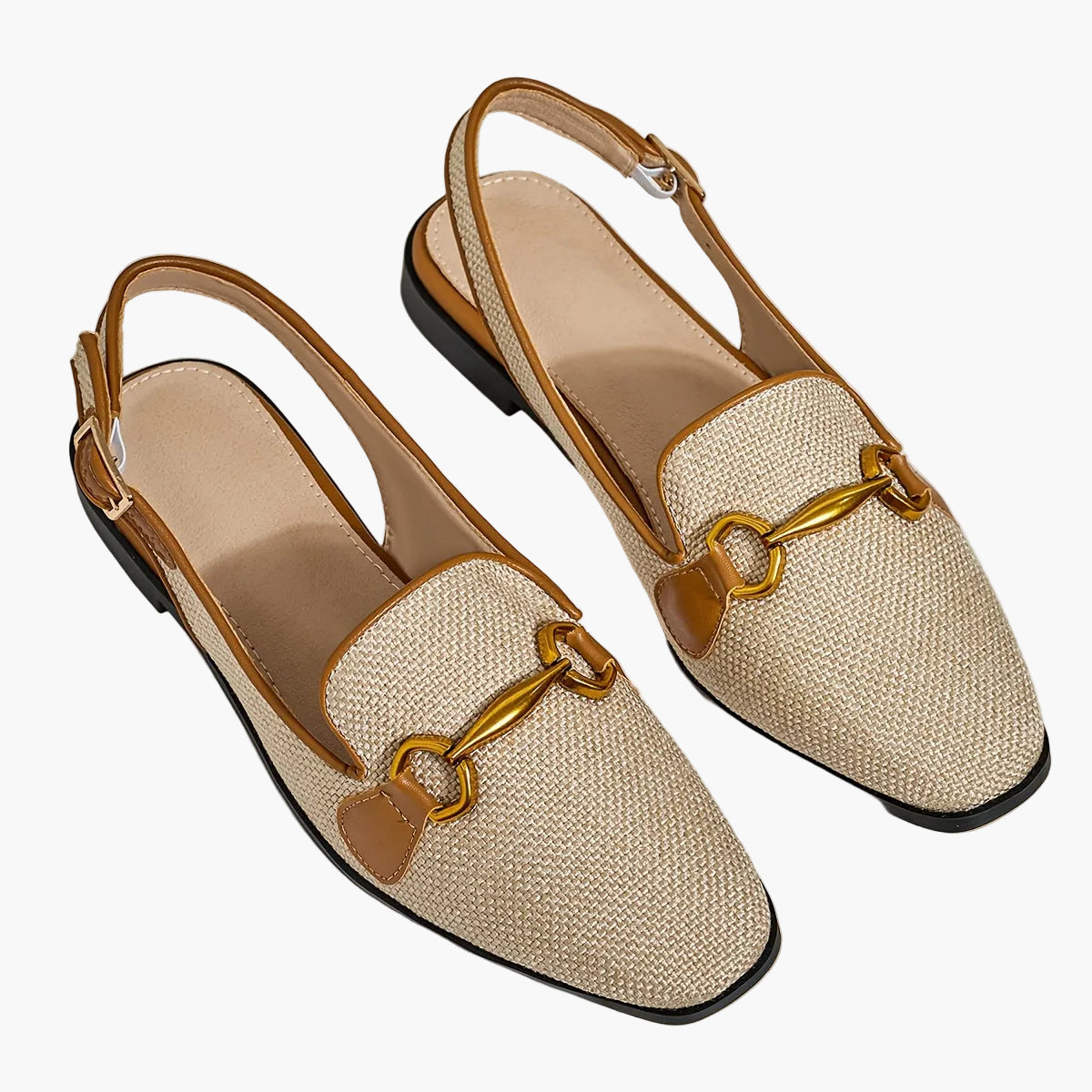Damen-Slingback-Loafer im eleganten Casual-Stil – Bequeme Sommerschuhe mit Schnalle