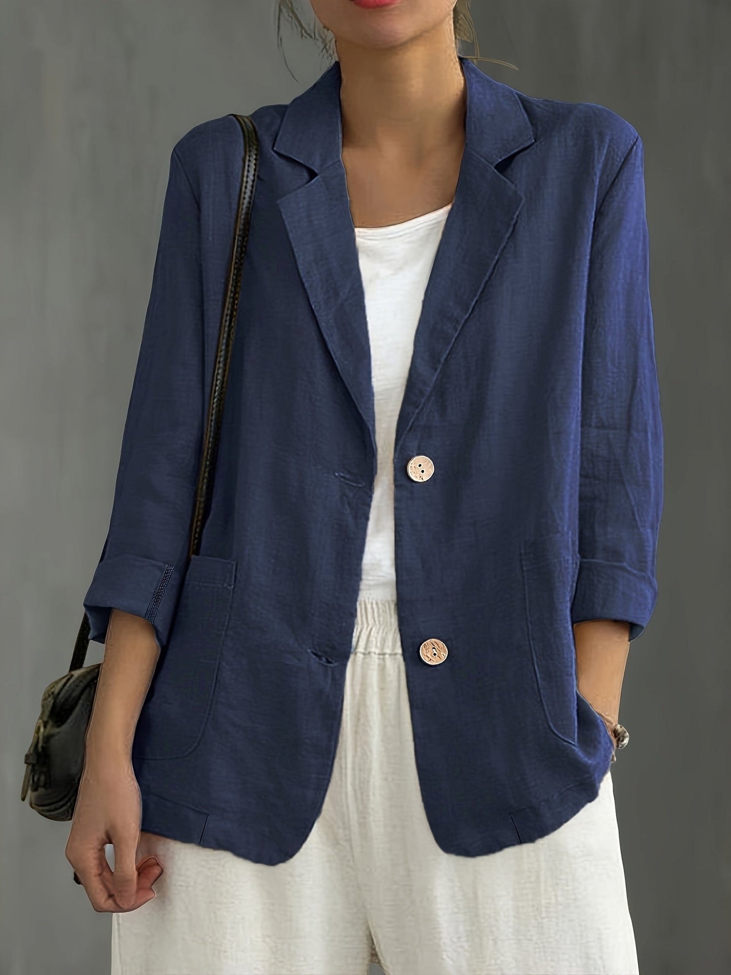 Damen Blazer Elegant Locker Business Freizeitjacke