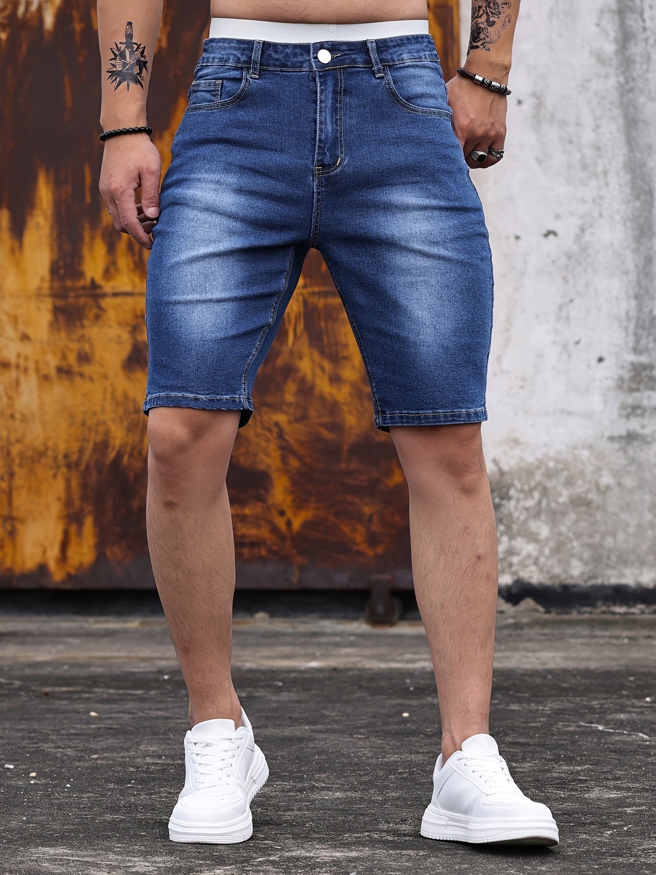 Herren Jeans Shorts im Skinny Fit – Modischer Freizeit-Basic für den Sommer