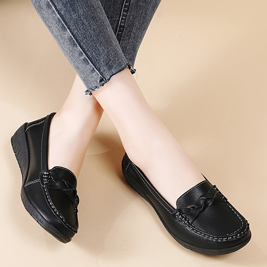 Damen Bequeme Mokassins Slipper – Klassische Freizeit Loafer für Alltag und Büro