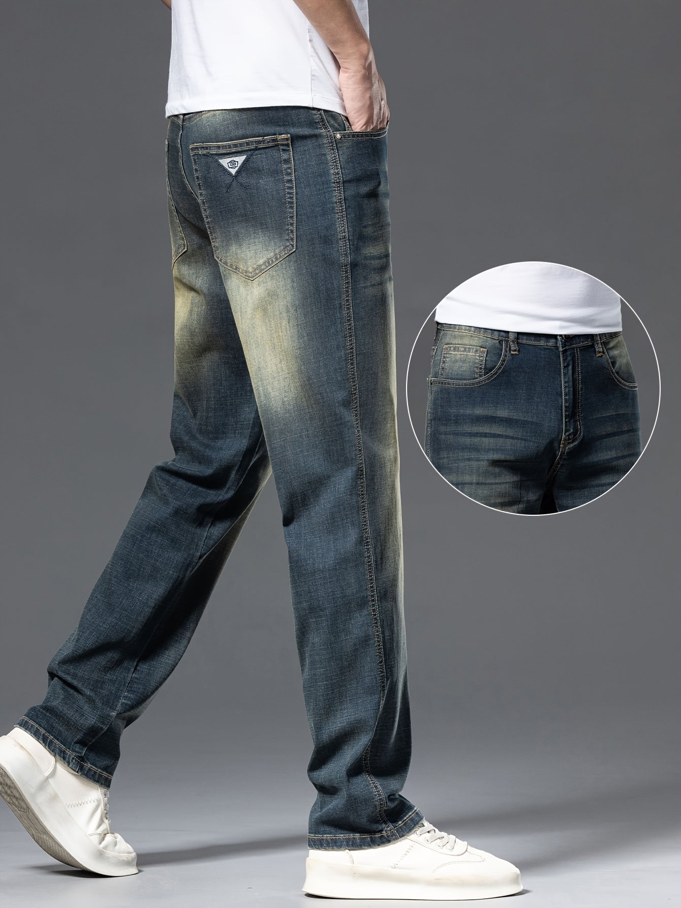 Herren Gerade Schnitt Jeans – Lässige Denim Hose im modernen Stil für Alltag & Freizeit