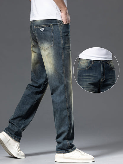 Herren Gerade Schnitt Jeans – Lässige Denim Hose im modernen Stil für Alltag & Freizeit