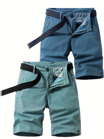 Herren Outdoor-Bermuda Shorts – Freizeit & Abenteuer, atmungsaktiv, mit Gürtel