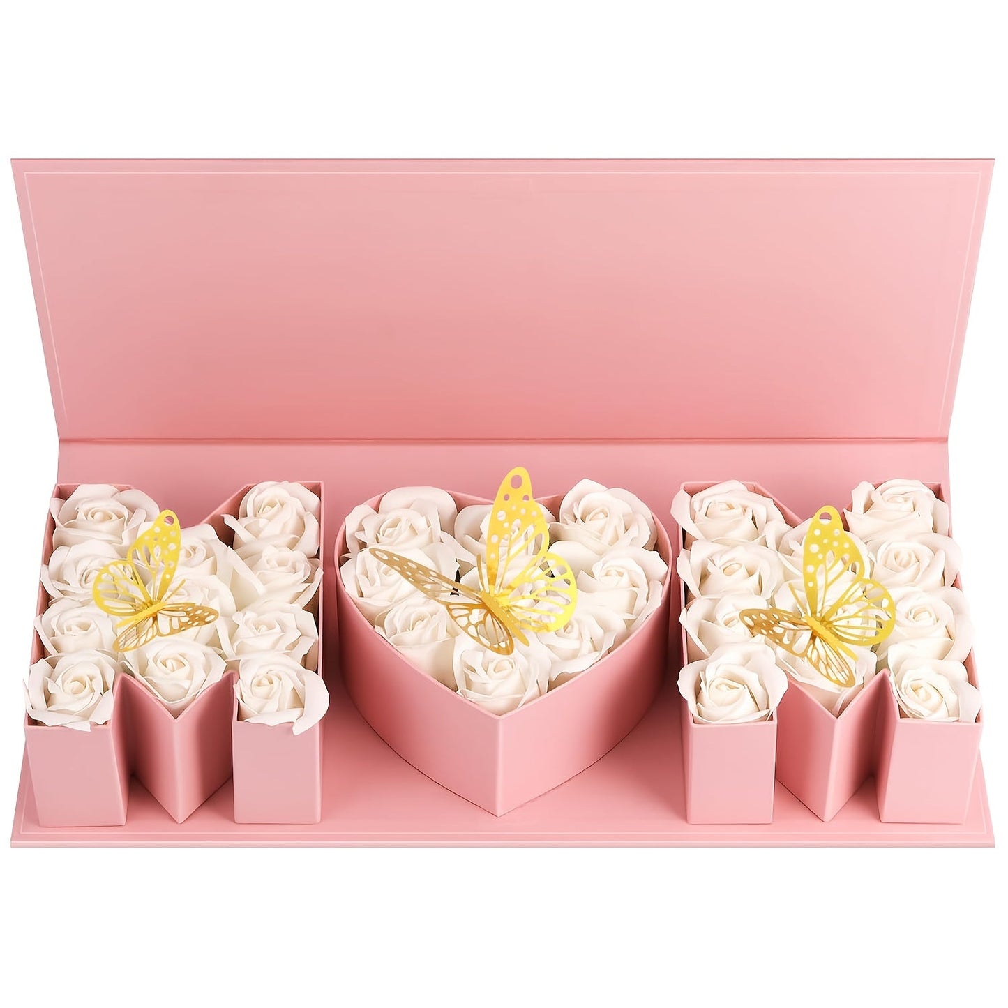 Geschenkbox Muttertag Deko Herz & Buchstaben – Elegante Präsentationsbox für Frauen, Muttertagsgeschenk, Dekoration