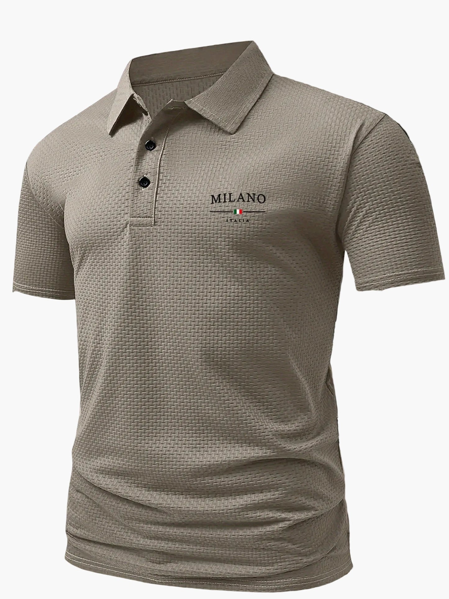 Herren Polohemd mit modernem Strukturmuster und klassischem Kragen – Stilvoll für Freizeit und Alltag
