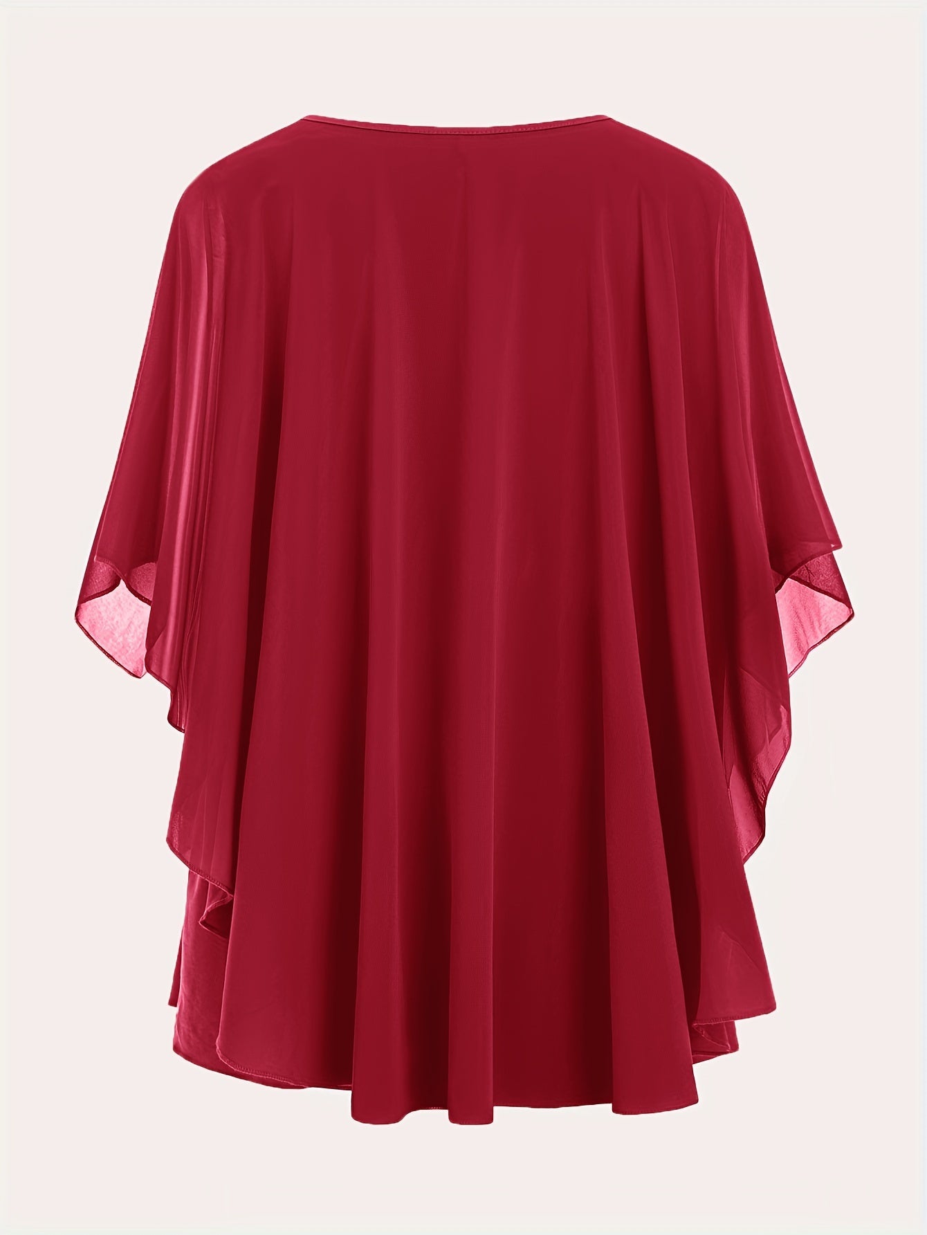 Damen Elegante Oversize Chiffon Bluse für festliche Anlässe und Alltag