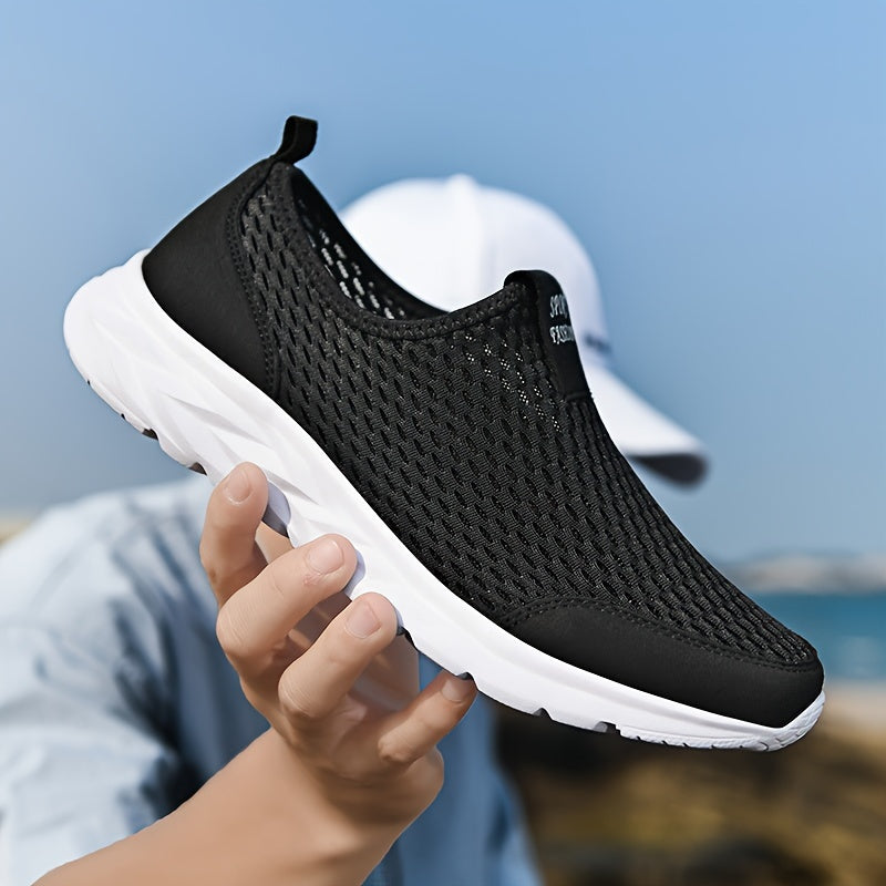 Herren Mesh-Slip-On Sportschuhe für Freizeit und Training – Atmungsaktive Sneaker