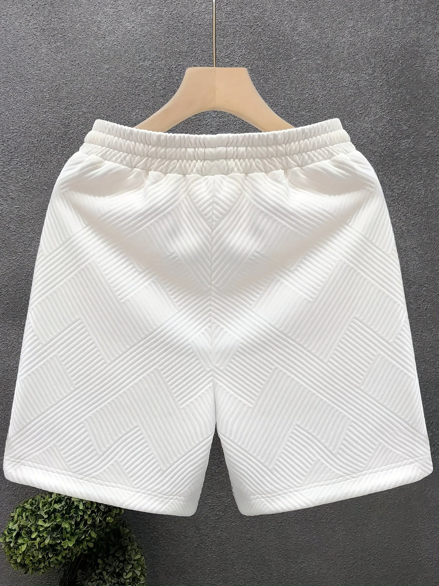 Herren Freizeits-Shorts mit geprägtem Muster für stilvolle Freizeit und Sport