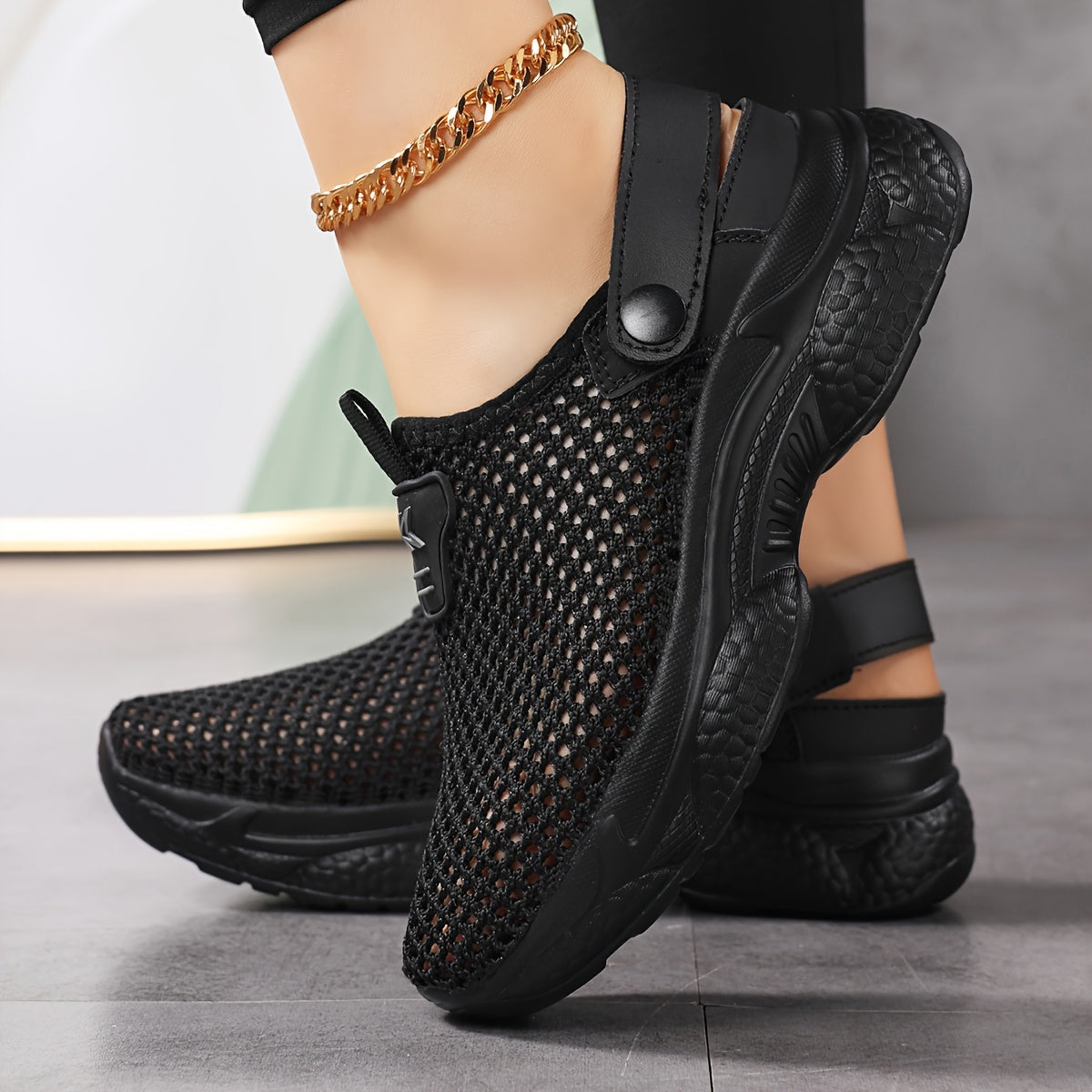 Damen Slip-On Sportliche Clogs für Komfort und Alltag – Atmungsaktive Freizeitschuhe mit Fersenriemen