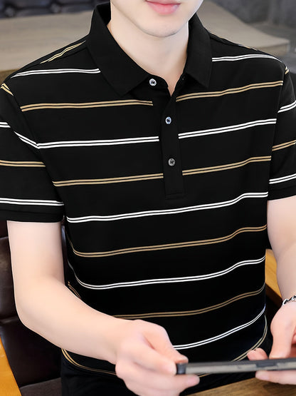 Herren Poloshirt mit Streifen – Stilvolles Freizeit- und Business-Oberteil