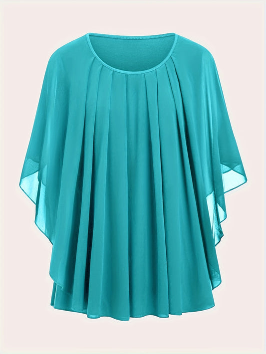 Damen Elegante Oversize Chiffon Bluse für festliche Anlässe und Alltag