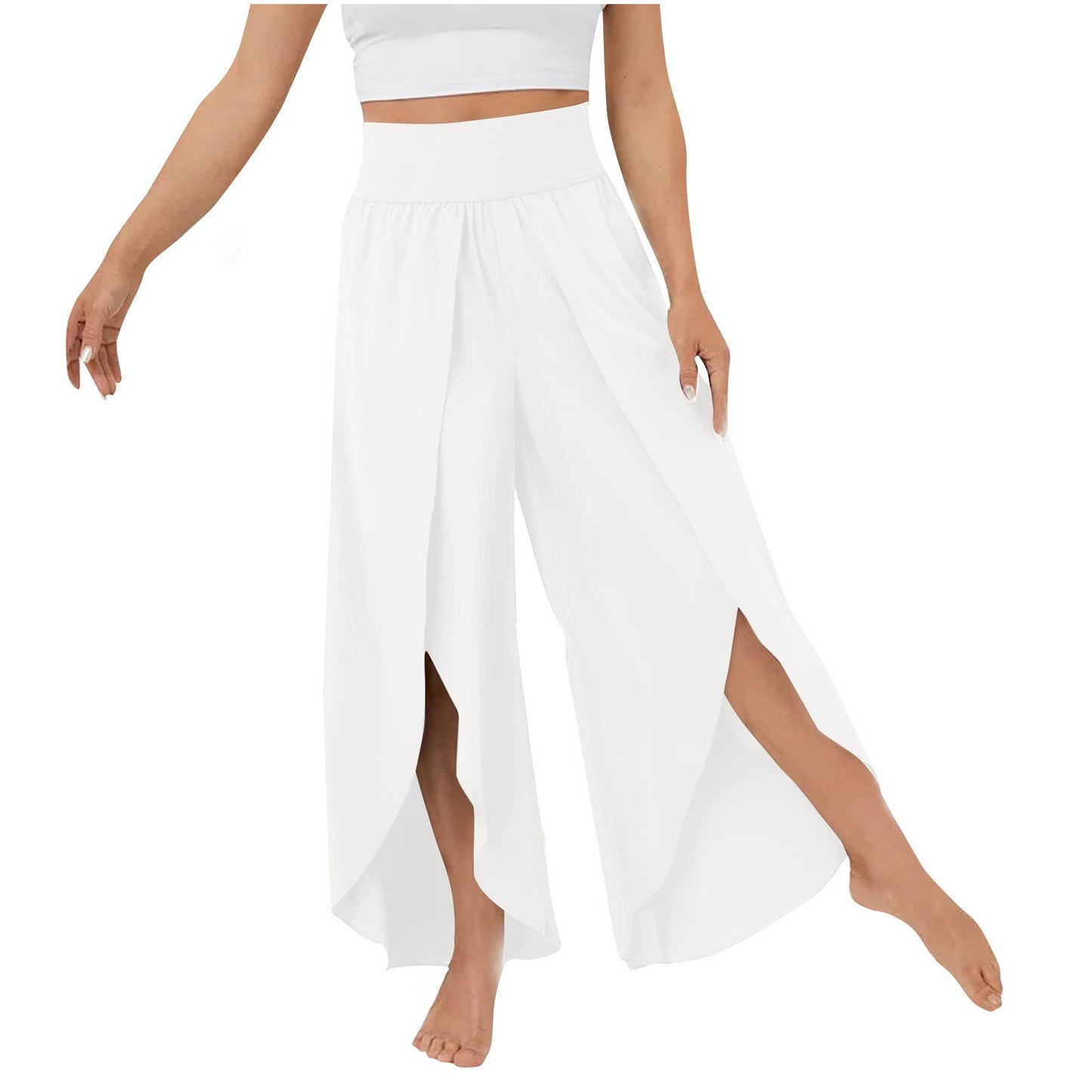 Zoe – Weite Damenhose mit hohem Bund