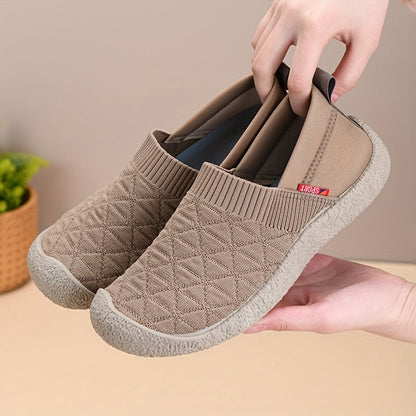 Damen Slip-On Strick Sneaker für Alltag und Freizeit