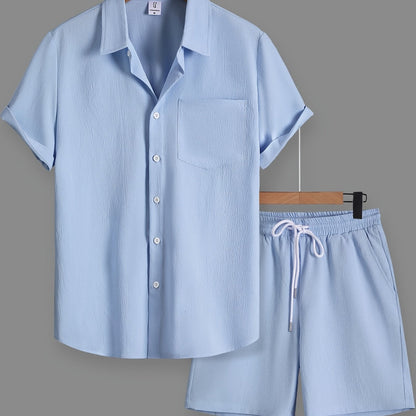 Herren Freizeit Set – Kurzarm Hemd und Shorts für entspannte Anlässe