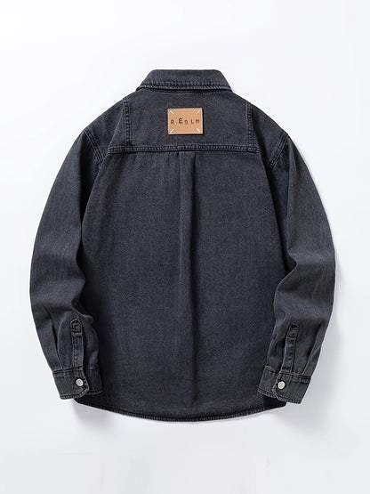 Herren Denim Overshirt im Casual-Look für Alltag und Freizeit