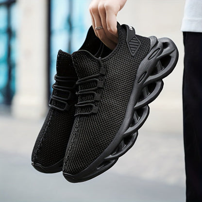 Herren Sneaker Sportliche Straßenschuhe mit Futuristischer Sohle – Laufen, Fitness & Freizeit