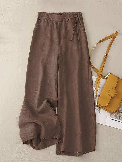 Damen Weite Freizeithose mit Kordelzug – Eleganter Sommer-Look für Alltag und Büro