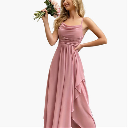 Damen Elegantes Abendkleid – Fließendes Fit & Flare Maxikleid für besondere Anlässe
