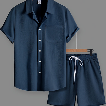 Herren Freizeit Set – Kurzarm Hemd und Shorts für entspannte Anlässe