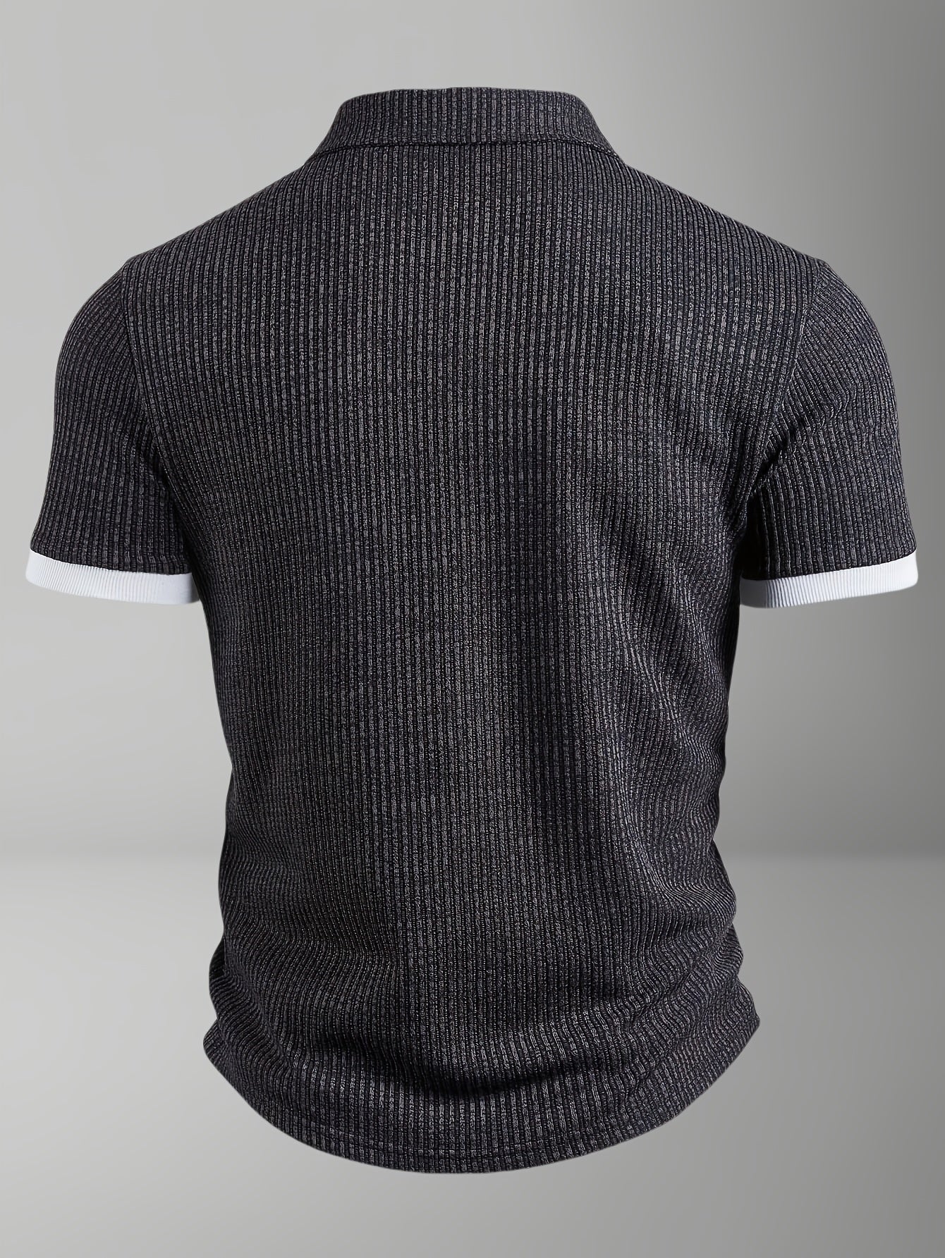 Herren Polohemd Modern Fit Kurzarm – Strukturierter Freizeit-Look mit Knopfleiste
