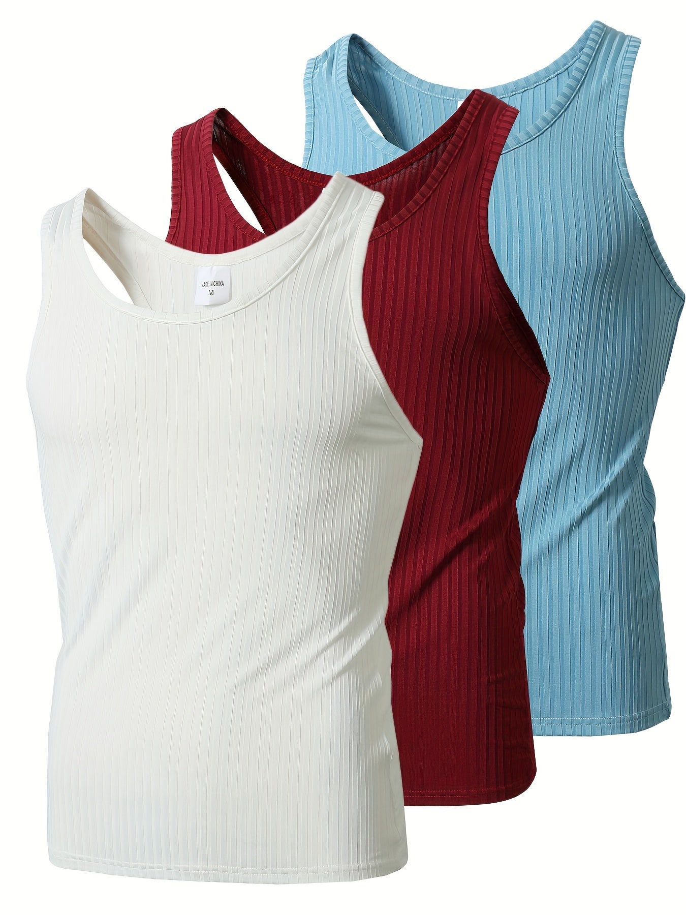 Herren Sportliche Tanktops 3er-Pack – Bequeme Freizeit- und Fitnessshirts