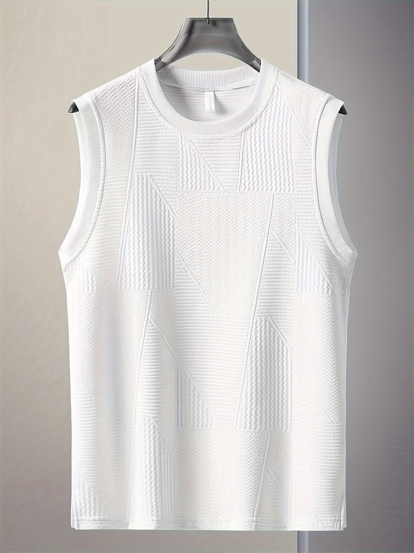 Herren Ärmelloses Casual Top mit Strukturmuster – Ideal für Alltag & Freizeit