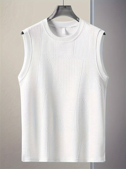 Herren Ärmelloses Casual Top mit Strukturmuster – Ideal für Alltag & Freizeit