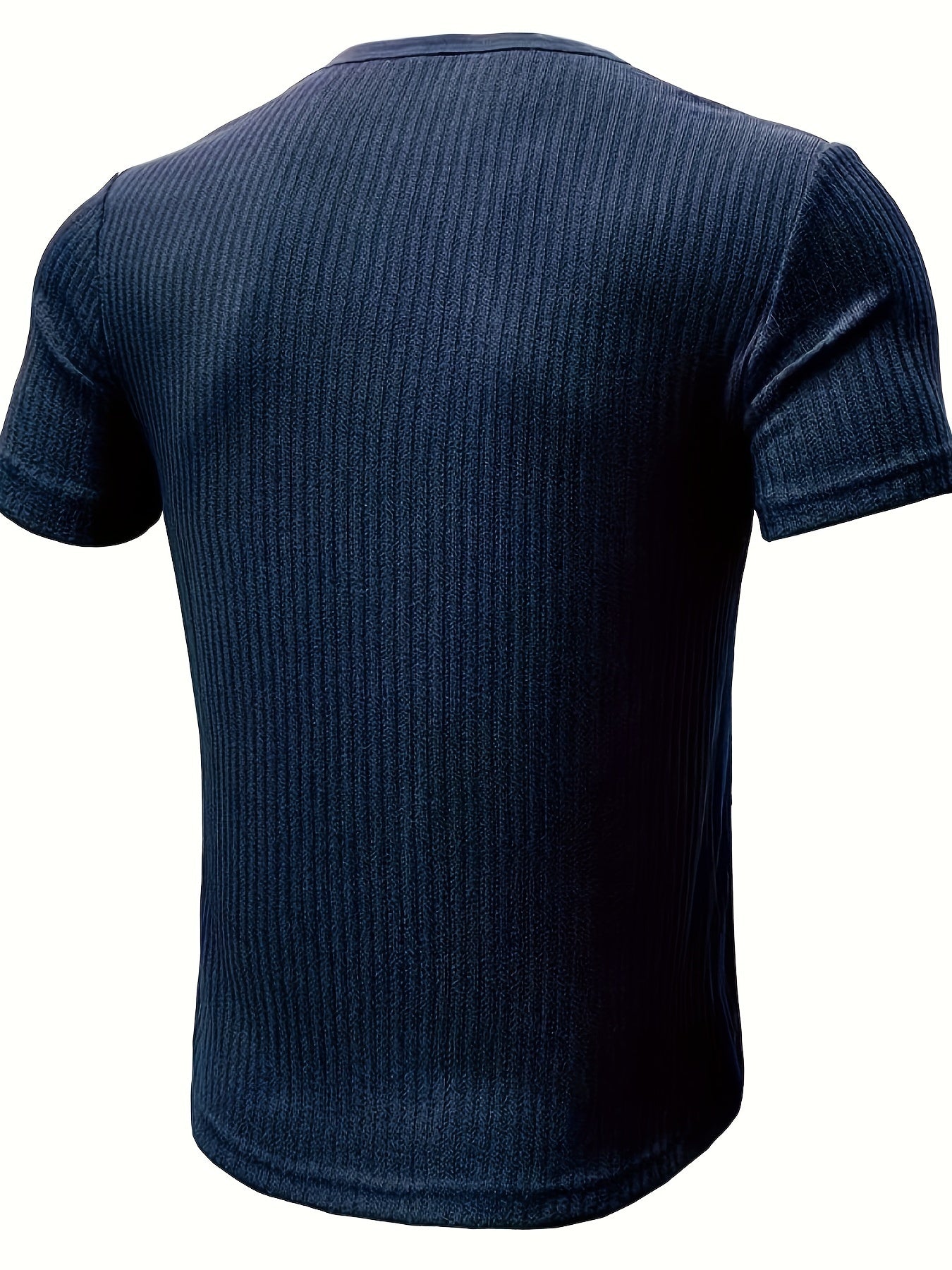 Herren Henley T-Shirt mit Knopfleiste – Lässiges Rippenmuster, Kurzarm, Alltag & Freizeit