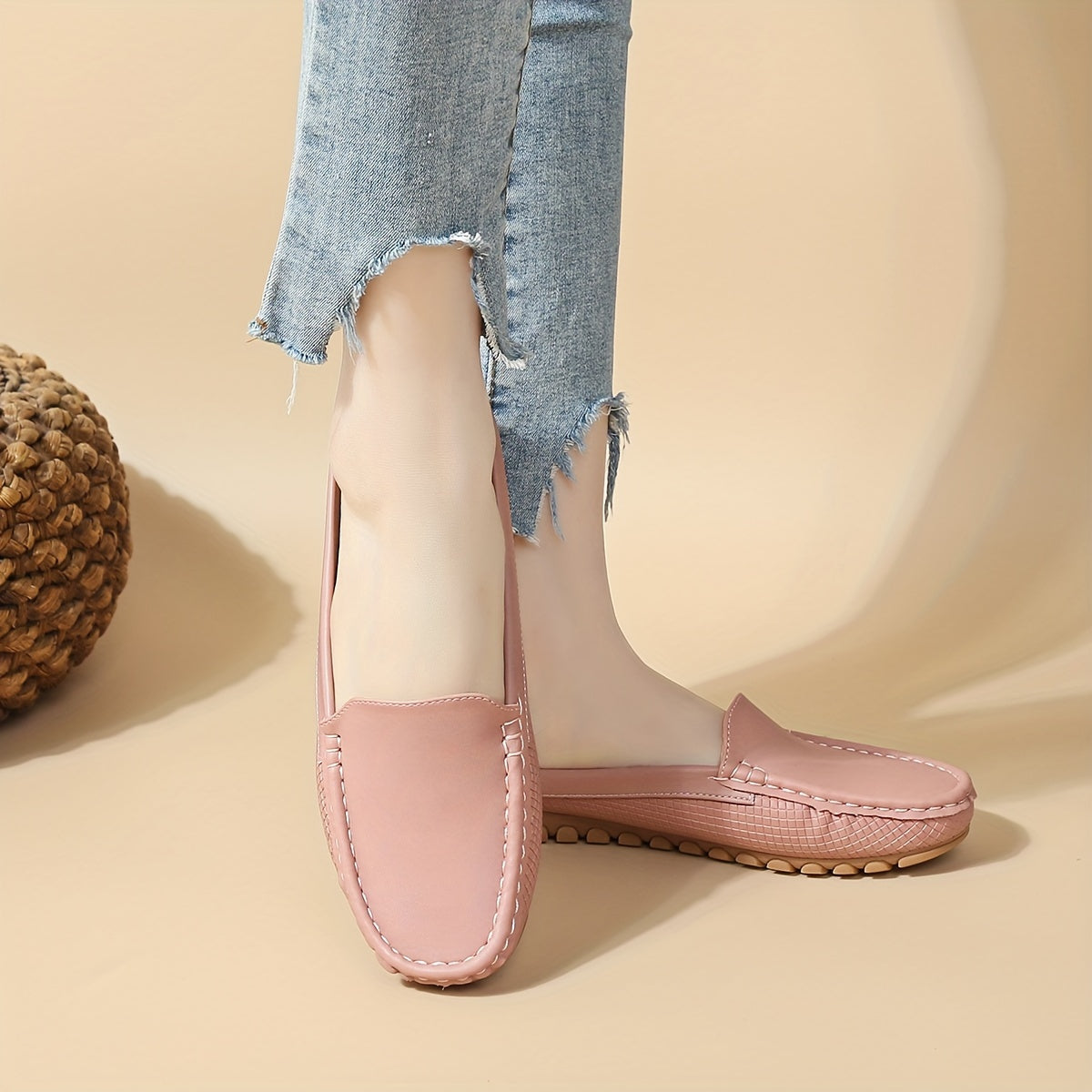 Damen Mokassins Bequeme Slipper für Alltag und Freizeit