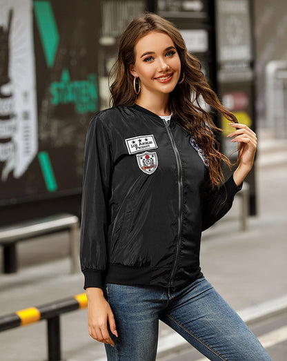 Hugh – Slim Herren-Baseballjacke mit Applikation