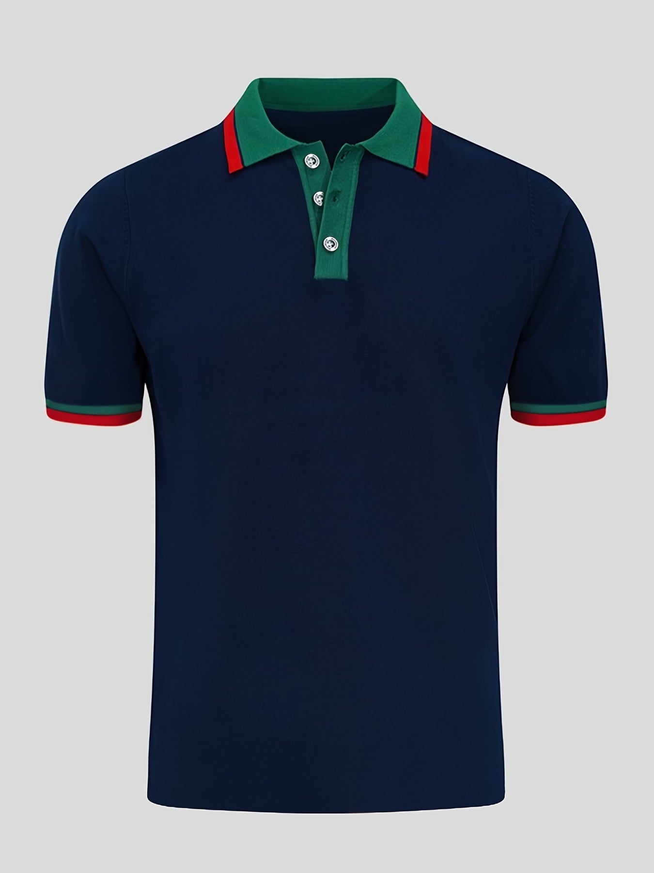 Herren Polohemd mit Kontrastkragen – Eleganter Freizeitstil für Alltag und Büro