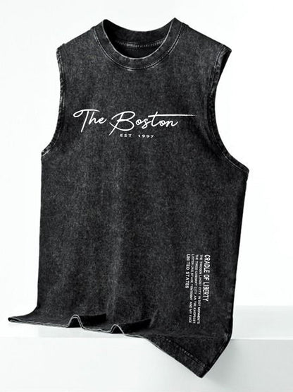 Herren Streetwear Tanktop mit modernem Print und lässigem Schnitt