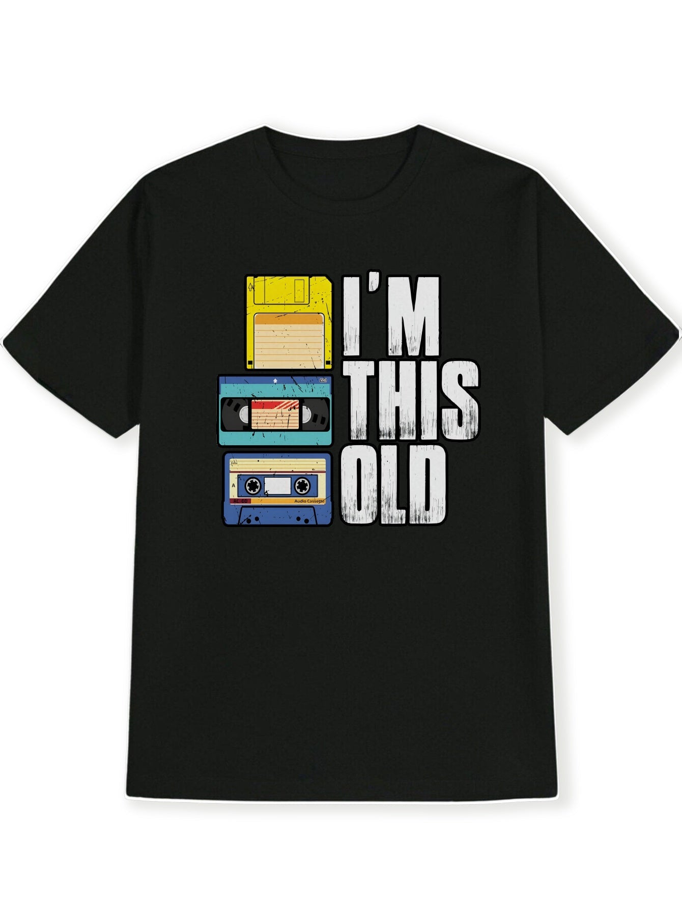 Herren Retro Grafik T-Shirt – Ich bin so alt – Lustiges Vintage Medien Motiv