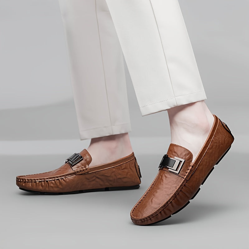 Herren Mokassins Slip-On Loafer mit Schnalle – Elegante Freizeitschuhe für Alltag & Freizeit