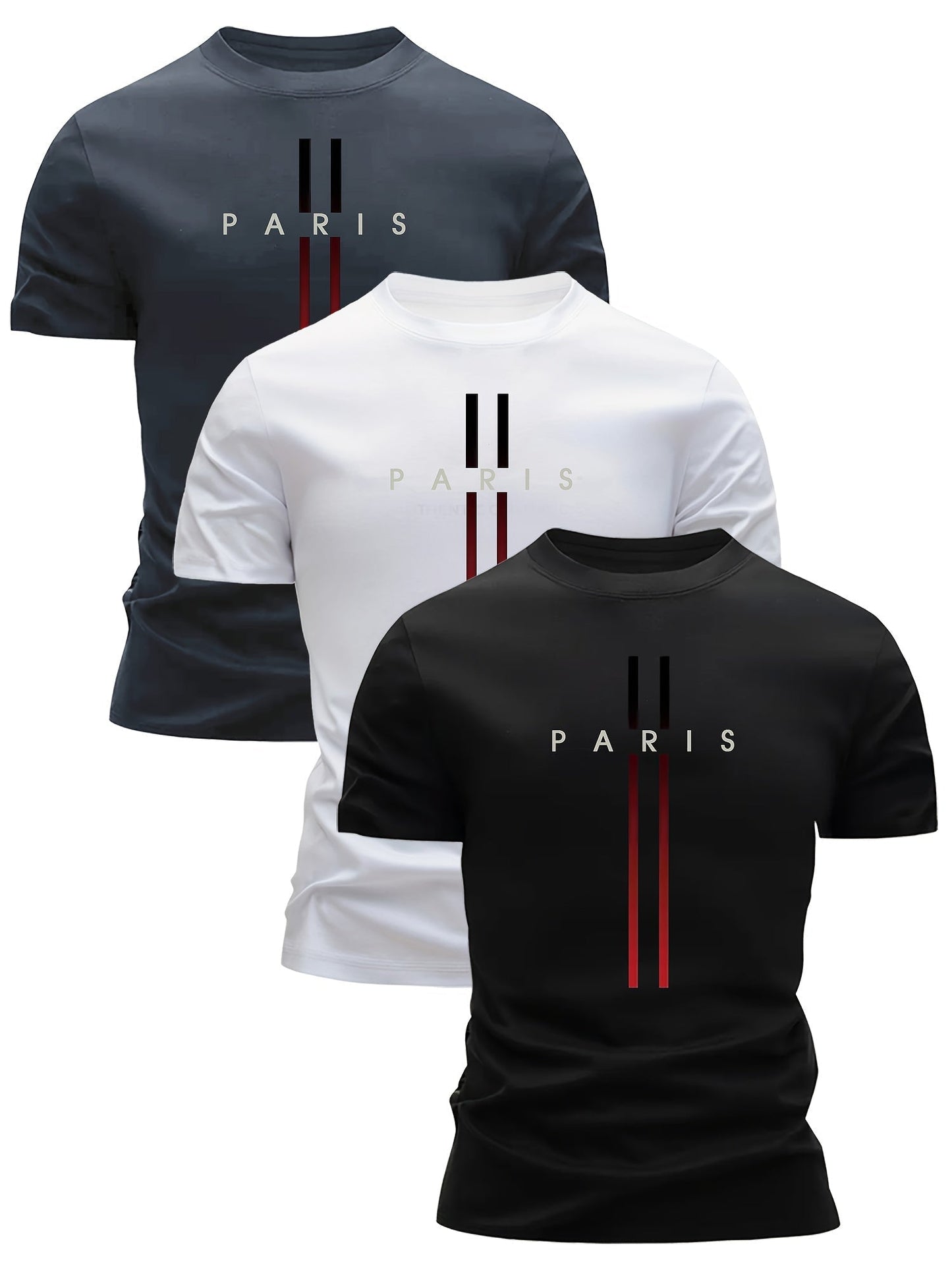 Herren T-Shirt Paris Design – Modernes Streetwear mit Print – Freizeit & Alltag