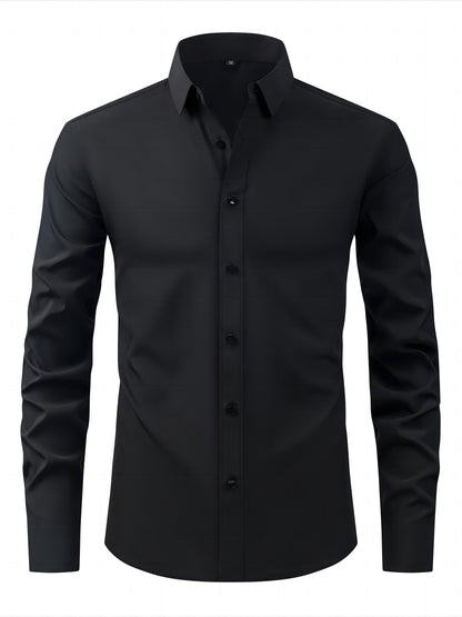 Herren Business-Freizeit Hemd Slim Fit – Elegantes Langarmhemd für Büro und Alltag