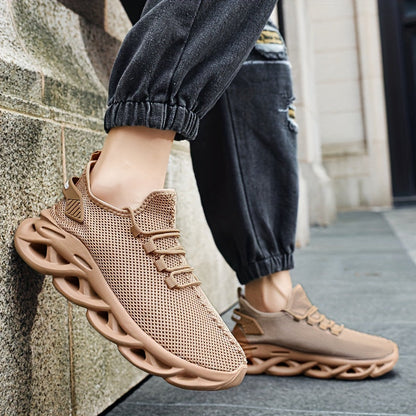 Herren Sneaker Sportliche Straßenschuhe mit Futuristischer Sohle – Laufen, Fitness & Freizeit