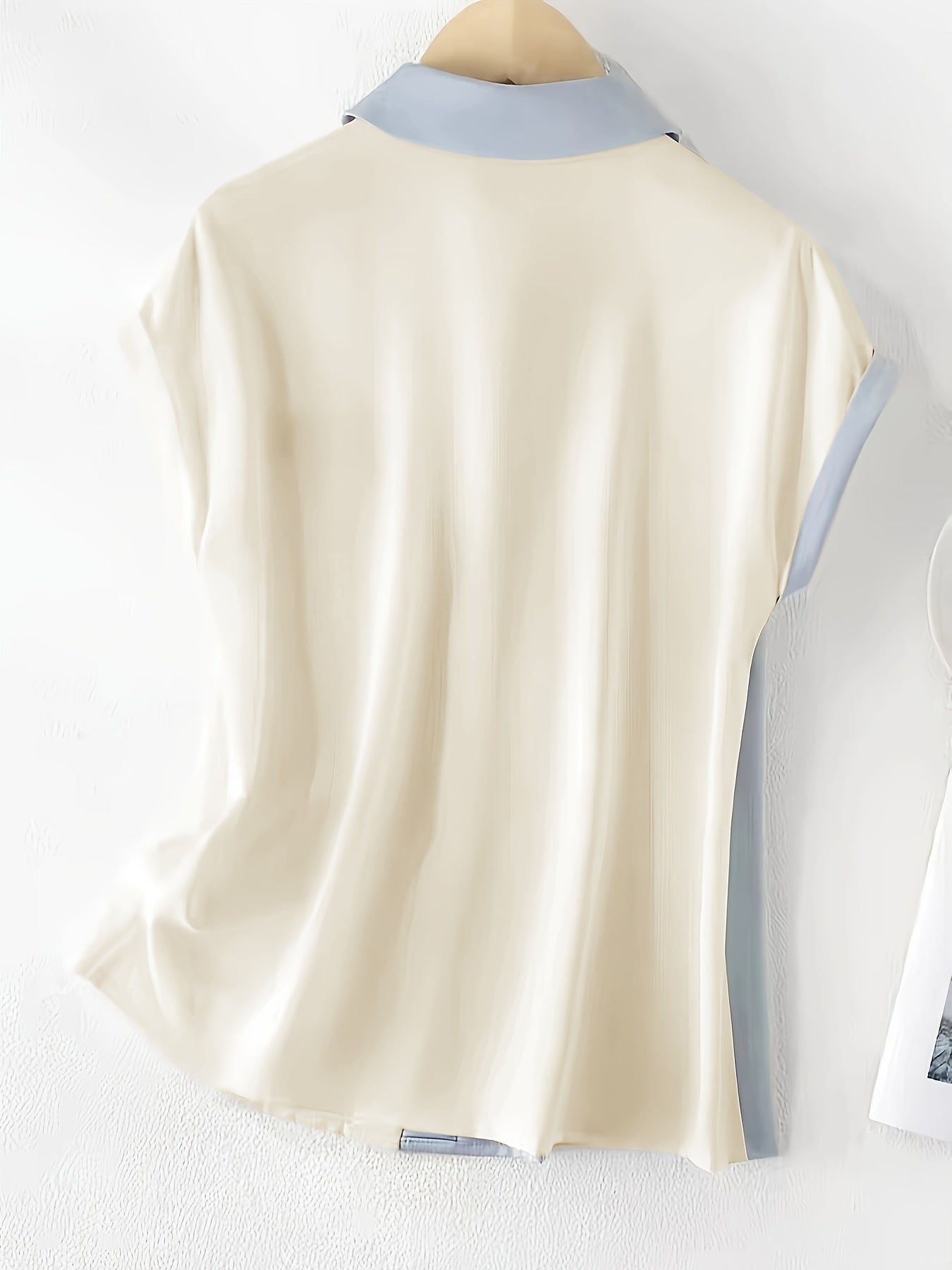 Damen Bluse im eleganten Colorblock Stil – Ärmellos, Sommer, Büro & Freizeit