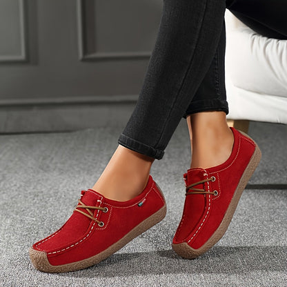Damen Bequeme Freizeit-Loafer mit Schnürung – Stilvolle Alltagsschuhe für Damen